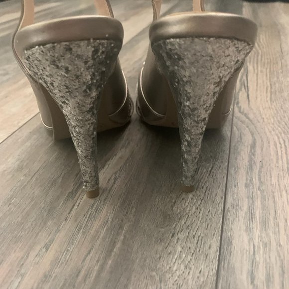 NEW FOREVER GOLD HOLLYWOOD GLAM SPARKLE HEEL 6 - Picture 5 of 7